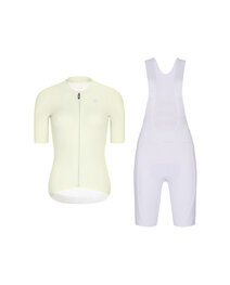 RIVANELLE Kolesarski dres kratek rokav in kratke hlače - ELEVATE - bela/slonovina